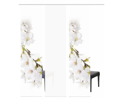 Panneau coulissant avec motif floral
