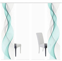 Panneaux japonais avec motif ondulé et chaise dans la pièce