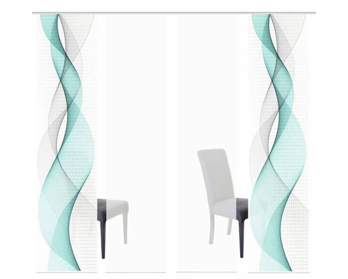 Panneaux japonais avec motif ondulé et chaise dans la pièce