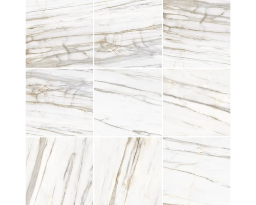 Échantillon de carreaux blancs imitation marbre