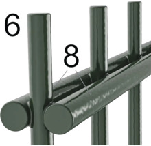 Panneau rigide double fil 8/6/8 251 x 123 cm RAL 6005 vert mousse