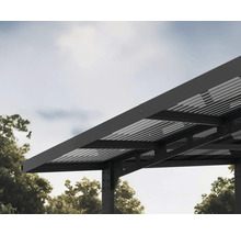 Carport simple CANOPIA by Palram Sydney Wave 286 x 587 cm noir