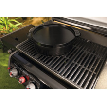 Grill avec plaque de cuisson en fonte