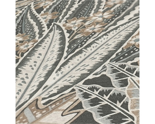 Tapete mit floralem Muster und Blättern