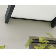 Auvent rectangulaire PALRAM-Canopia Sophia XL Opal 7500x1400x170 mm alu revêtu par poudre gris RAL 7016