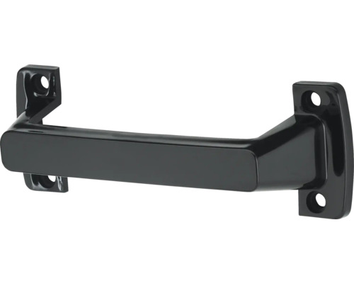 Poignée de porte noire avec plaque de fixation