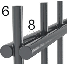 Panneau rigide double fil 8/6/8 251x103 cm RAL 7016 anthracite