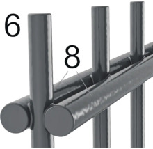 Panneau rigide double fil 8/6/8 251x83 cm RAL 7016 anthracite