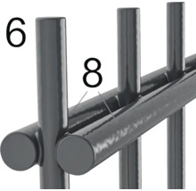Panneau rigide double fil 8/6/8 251x143 cm RAL 7016 anthracite