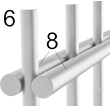 Panneau rigide double fil 8/6/8 251x163 cm, galvanisé à chaud