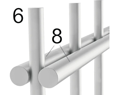 Detailansicht einer Handtuchhalterung aus Metall