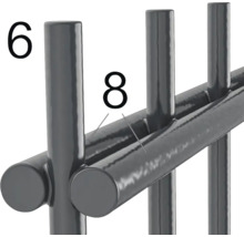 Panneau rigide double fil 8/6/8 251x163 cm RAL 7016 anthracite