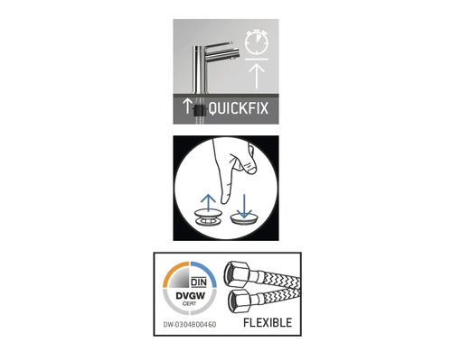 Symbolbild für Schnellmontage, Excentergarnitur und flexibles Anschlusssystem