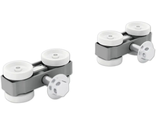 Deux roulettes pour porte coulissante