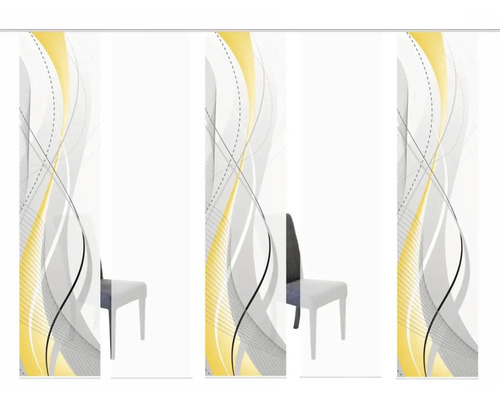 Panneaux japonais avec motif graphique et chaise