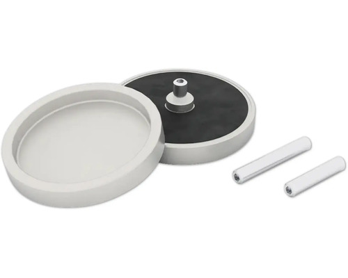 Poliermaschinenzubehör inklusive Polierteller, Deckel und zwei Polierhülsen