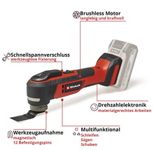 Outil multifonctions sans fil Einhell Power X-Change TP-MG 18 Li BL, sans batterie ni chargeur