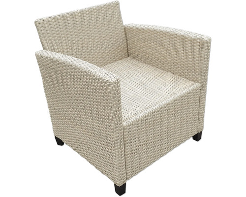Fauteuil de jardin en rotin avec accoudoirs
