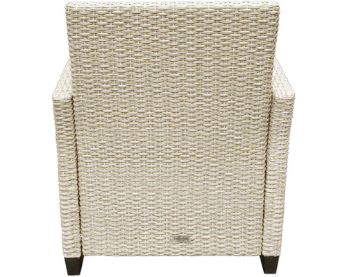 Vue arrière d''un fauteuil en rotin