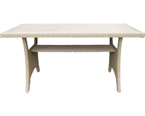 Table de jardin en rotin avec rangement