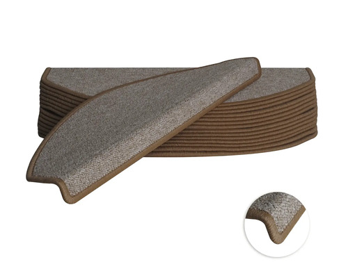 Stufenmatten-Set Camp beige 28x65 cm 15-teilig