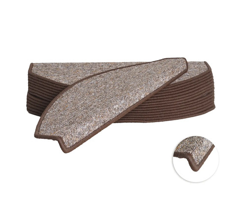 Stufenmatten-Set Camp braun 28x65 cm 15-teilig