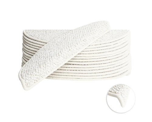 Stufenmatten-Set Massiv beige halbrund 20x56 cm 15-teilig