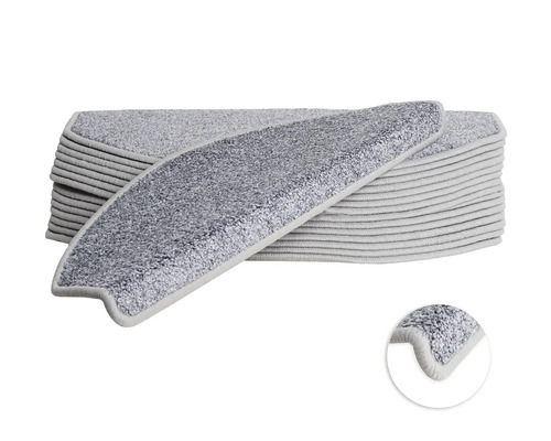 Kit de tapis d'escalier Mount Twist demi-rond gris 23,5x65x4,5 cm 15 pces Kit de tapis d'escalier Mount Twist demi-rond gris 23,5x65x4,5 cm 15 pces
