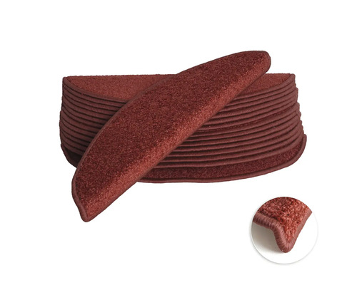 Kit de tapis d'escalier Mount Twist demi-rond rouge 16,5x56x3,5 cm 15 pces Kit de tapis d'escalier Mount Twist demi-rond rouge 16,5x56x3,5 cm 15 pces