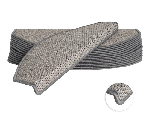 Stufenmatten-Set Natura grau 28x65 cm 15-teilig