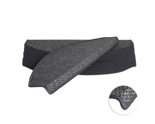 Stufenmatten-Set Natura anthrazit 28x65 cm 15-teilig