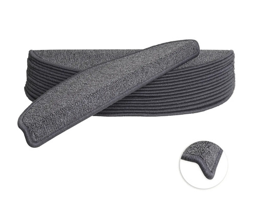 Kit de tapis d'escalier Rambo demi-rond anthracite 16,5x56x3,5 cm 15 pces Kit de tapis d'escalier Rambo demi-rond anthracite 16,5x56x3,5 cm 15 pces