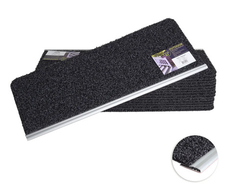 Stufenmatten-Set Scrape anthrazit 25x65 cm 15-teilig