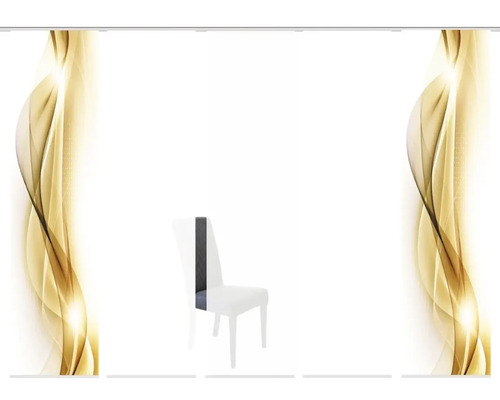 Panneau coulissant avec motif abstrait et rail de suspension