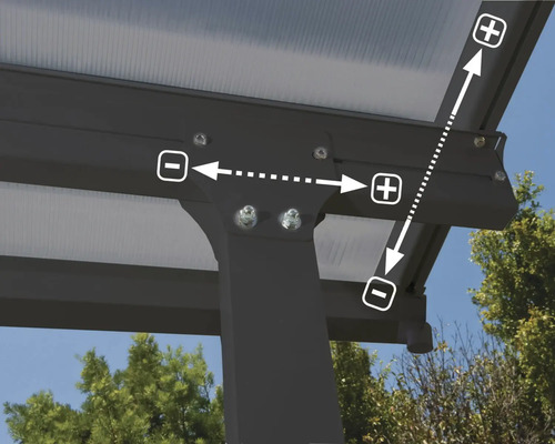 Vue détaillée d''un pavillon illustrant les dimensions