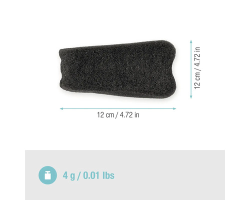 Éponge filtrante noire de 12 cm x 12 cm
