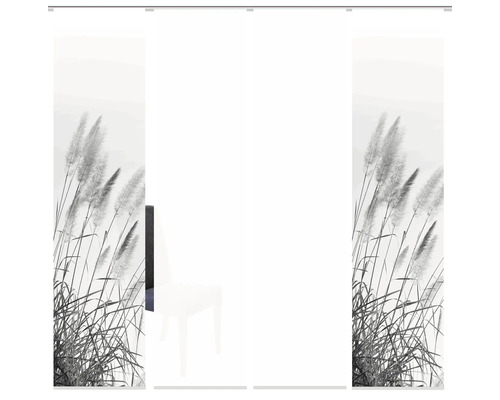 Panneau coulissant avec motif d''herbes pour la décoration de fenêtres