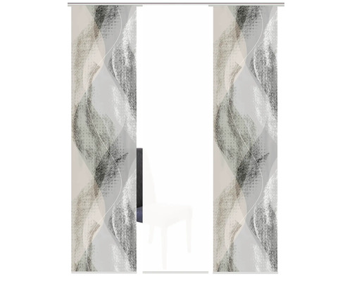 Porte coulissante avec motif abstrait pour l''intérieur