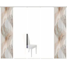 Panneaux japonais avec motif abstrait et chaise