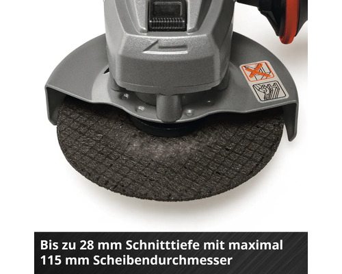 Winkelschleifer mit Trennscheibe und Schutzvorrichtung