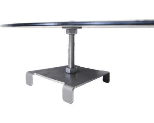 Support métallique avec tige filetée et base carrée