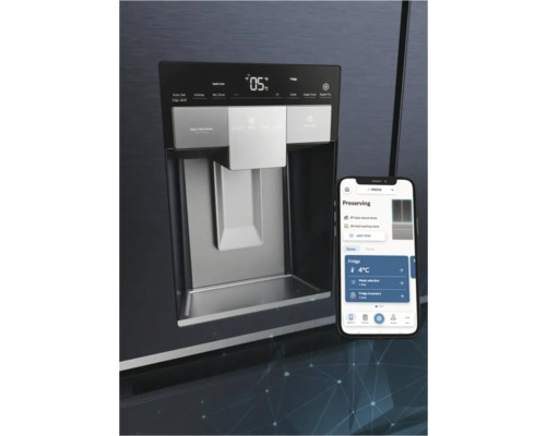Réfrigérateur avec commande numérique et application pour smartphone