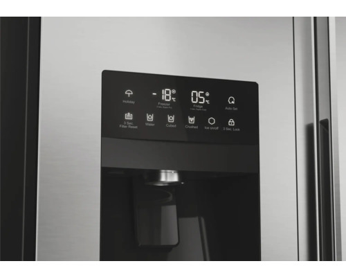 Gros plan d''un réfrigérateur avec affichage numérique de la température et des réglages