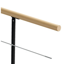 Main courante en bois avec support métallique