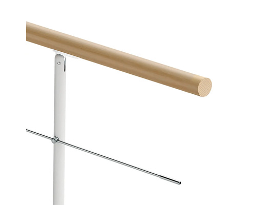 Geländer mit Holzhandlauf und Stahlkonstruktion