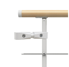Barre de ballet avec main courante en bois et support