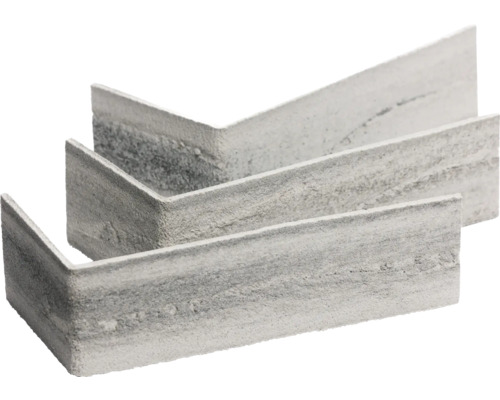 Trois carreaux d''angle en grès cérame