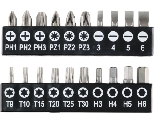 Assortiment d''embouts de tournevis différents