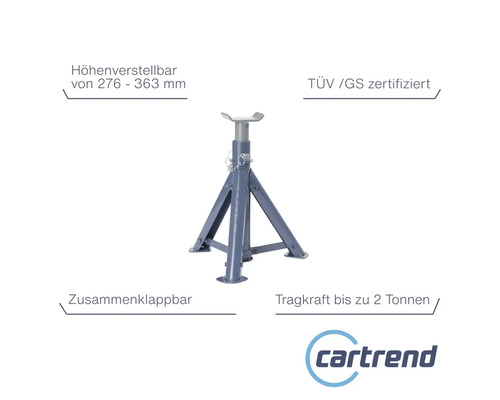 Verstellbarer Unterstellbock mit einer Tragkraft von bis zu zwei Tonnen