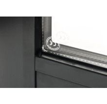 Abri de jardin Palmako Ines 13,7 m² porte coulissante verre isolant avec plancher 524 x 379 cm gris